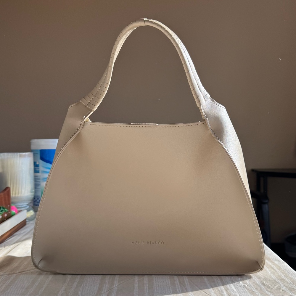 NEW- Melie Bianco Megan Recycled Vegan Tote Bag- Bone